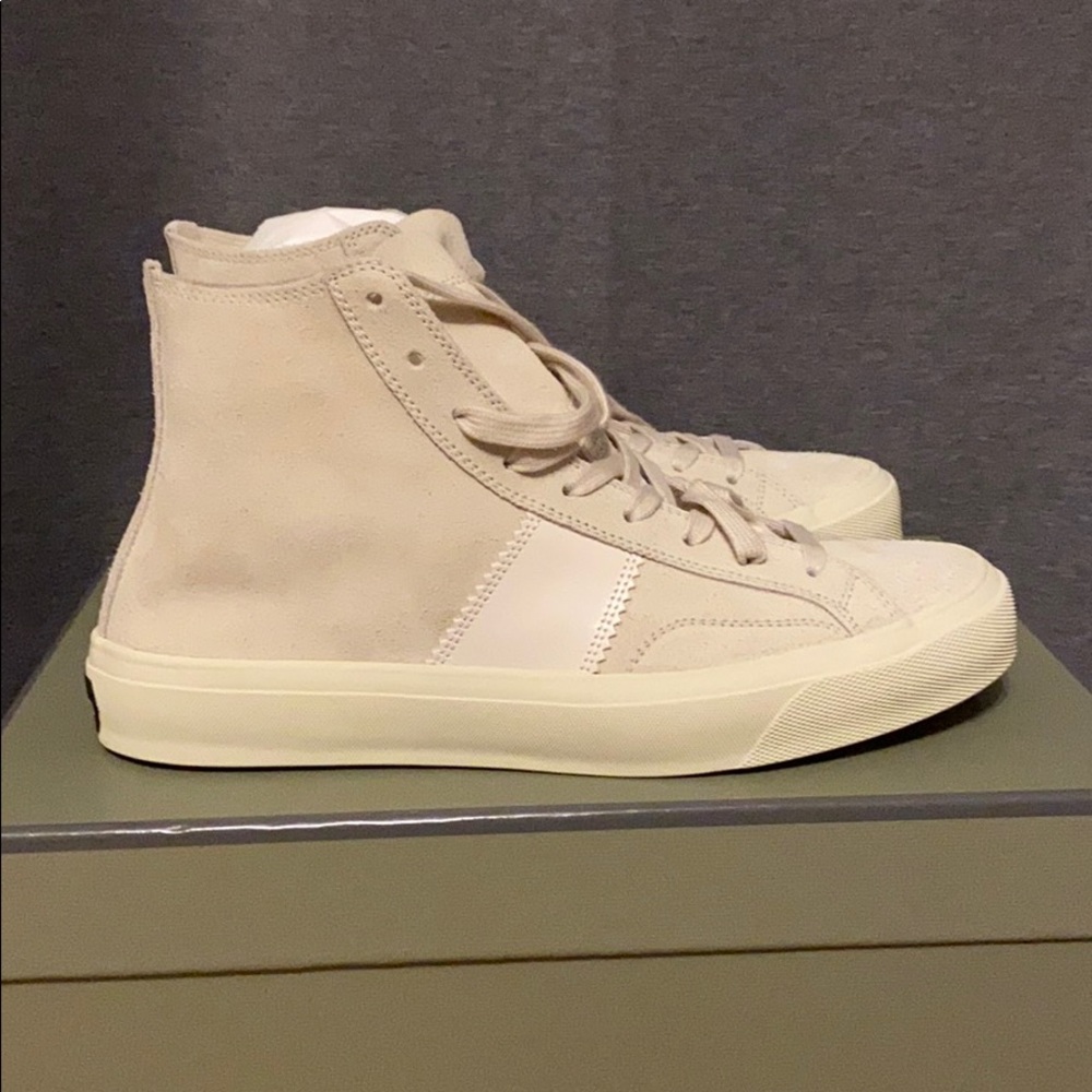 Tom Ford unlined cambridge high top white size 9